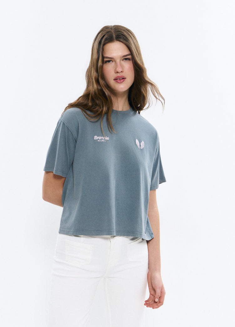 T-shirt met vleugelprint