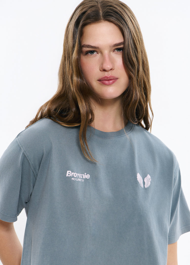 T-shirt met vleugelprint