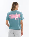 T-shirt met print op de rug