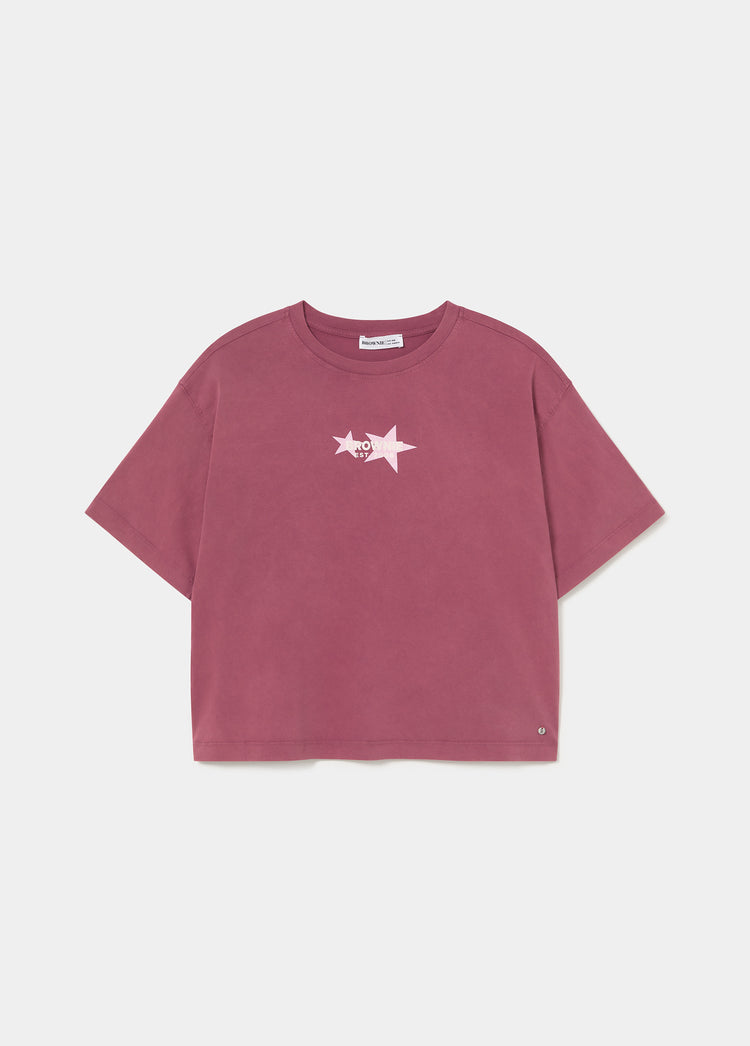 Camiseta print estrellas espalda