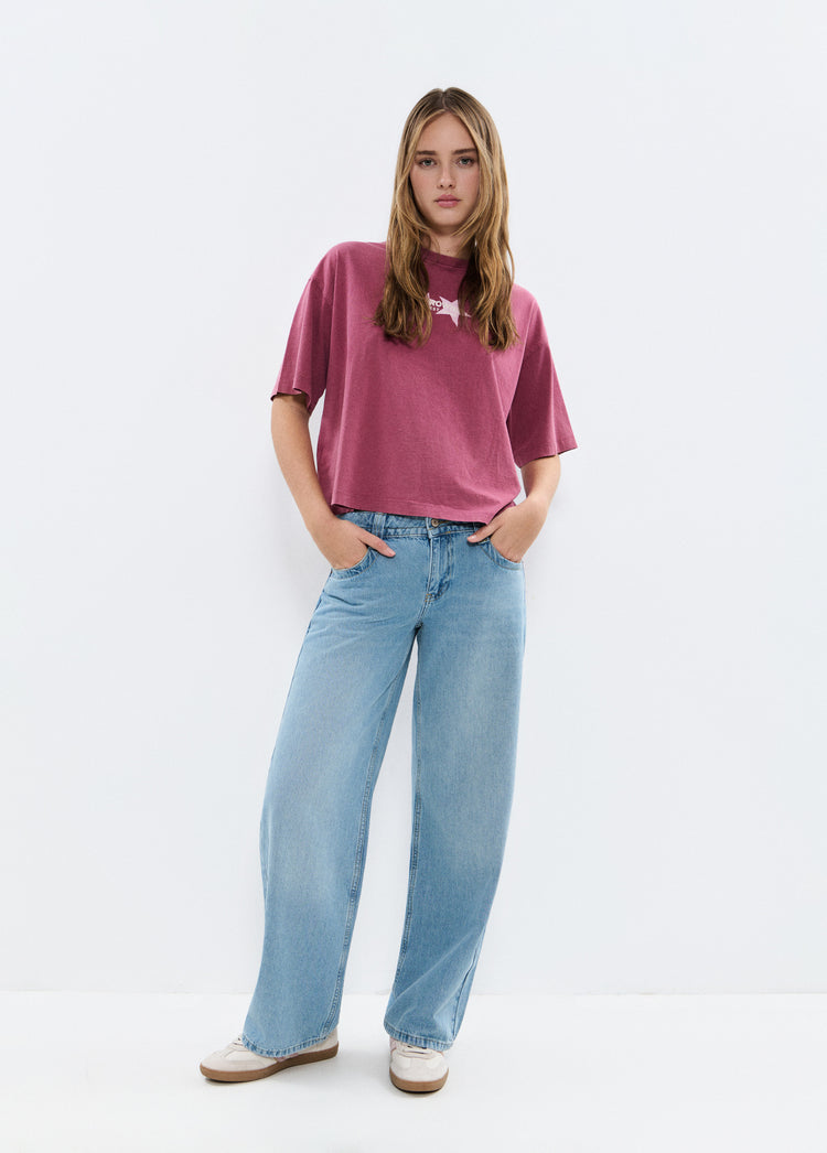 Camiseta print estrellas espalda