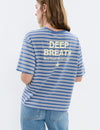 Camiseta raya tejida con print