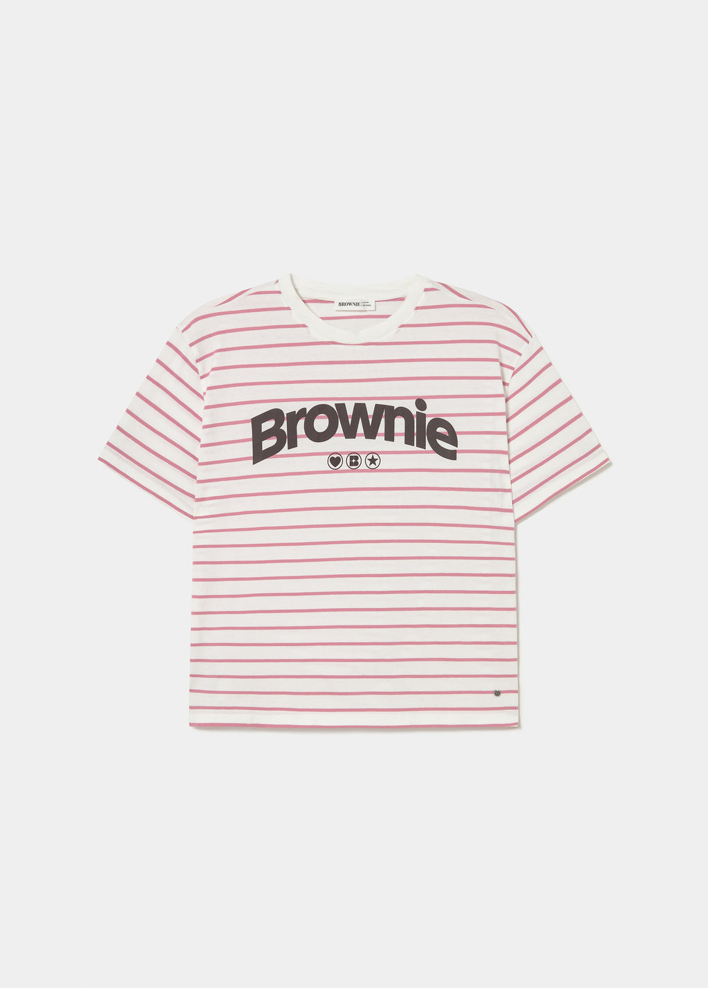T-shirt rayé en tissu imprimé
