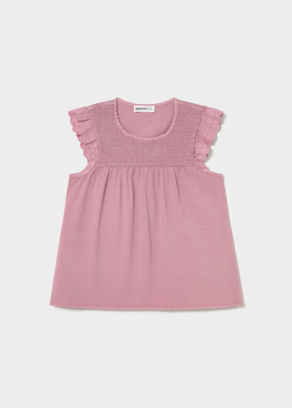 T-shirt smocké brodé