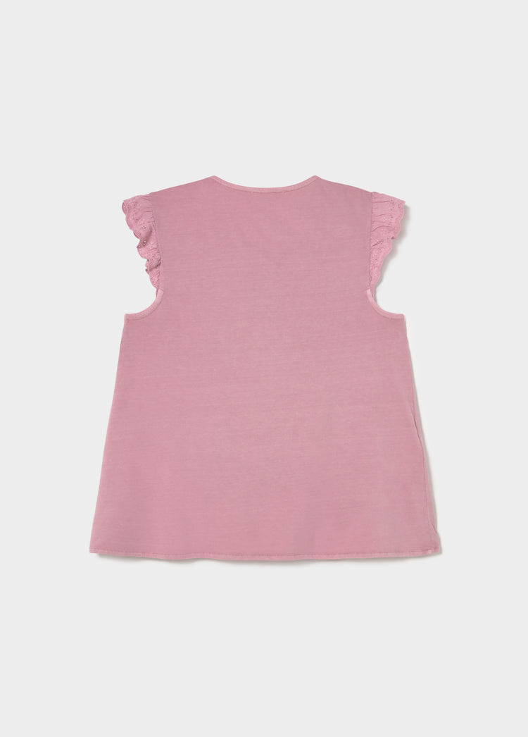 T-shirt smocké brodé