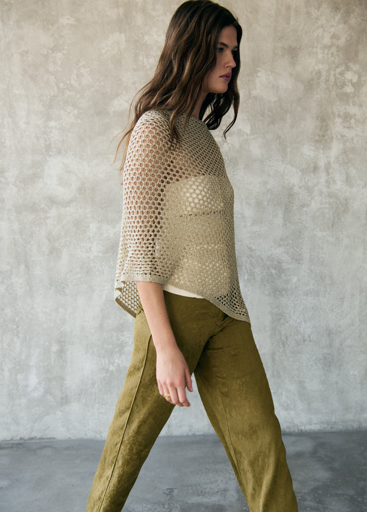 Open knit cape