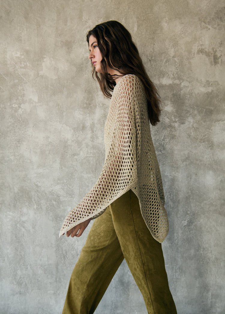 Open knit cape