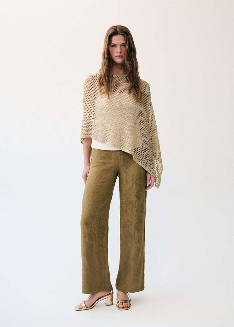 Open knit cape
