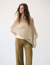 Open knit cape
