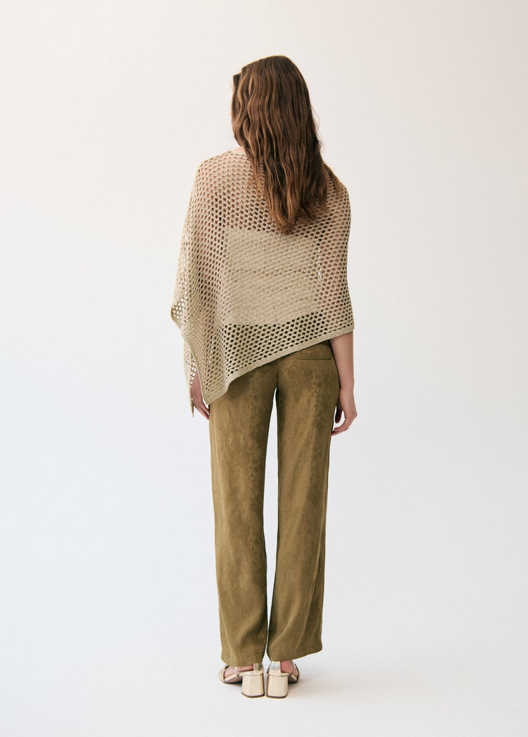 Open knit cape