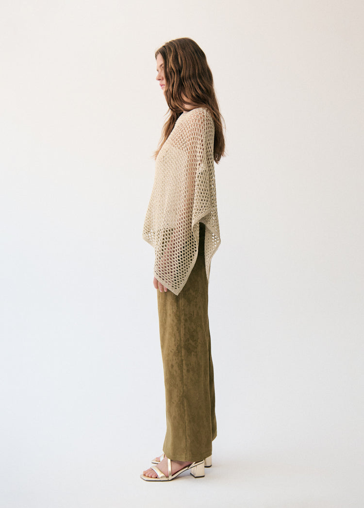 Open knit cape