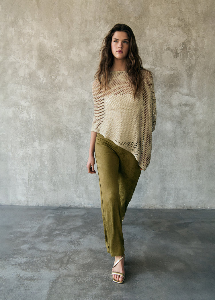 Open knit cape