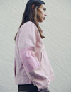 Cotton jacket with striped elbow patches