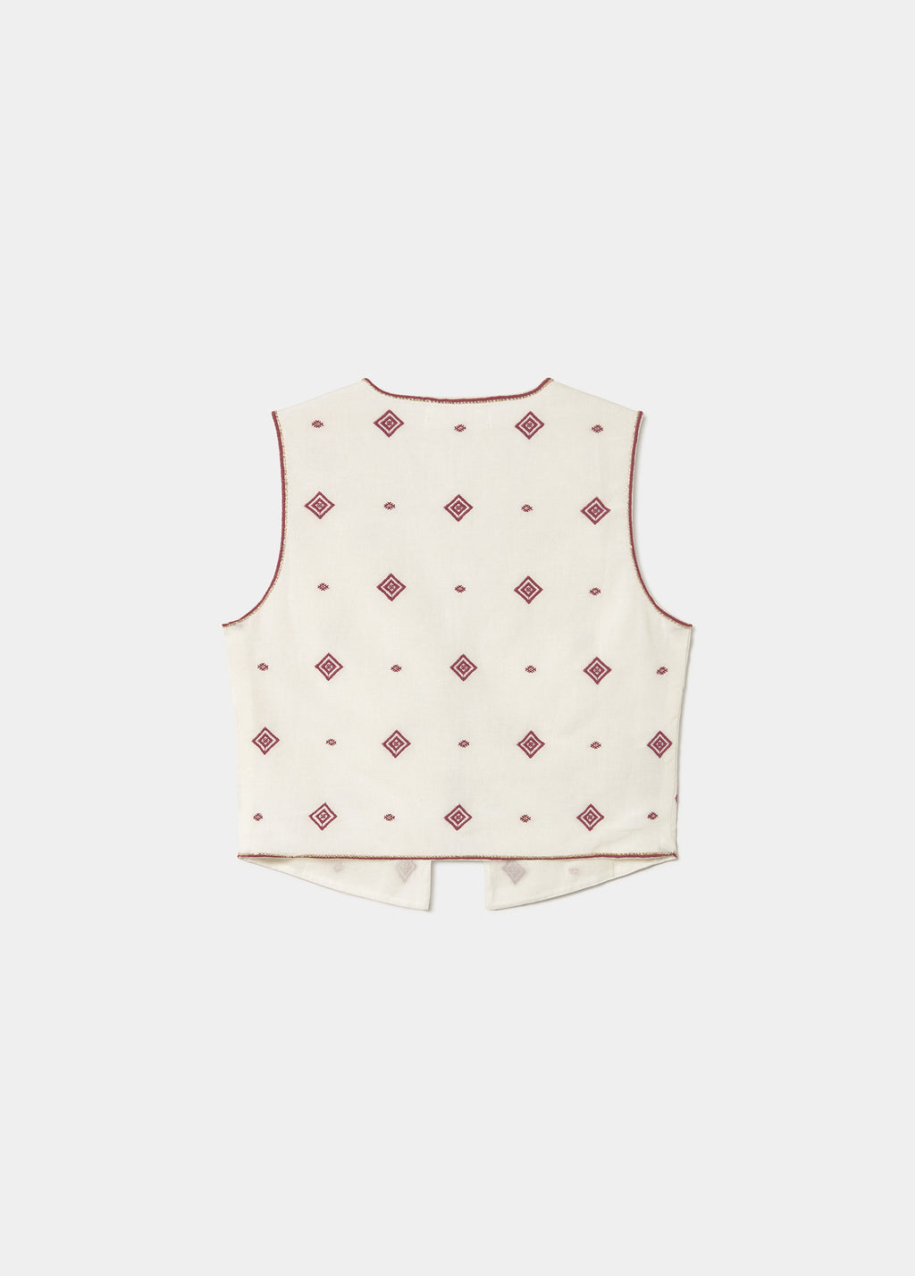 Gilet brodé à la bordure