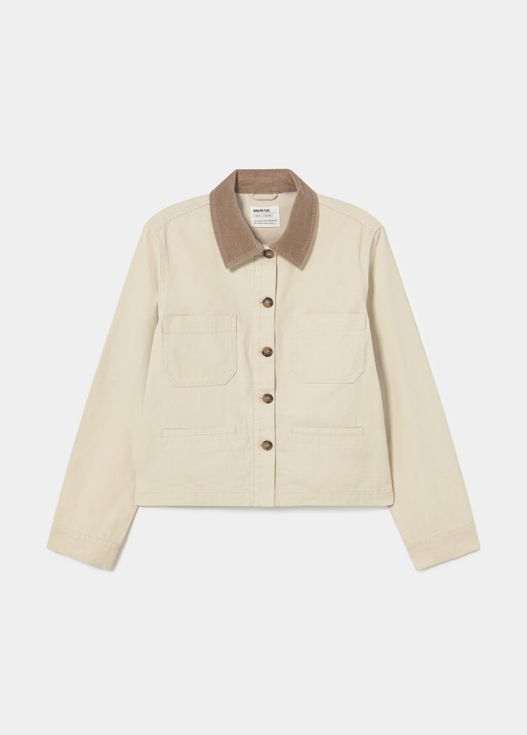 Chaqueta corta bolsillos frontales