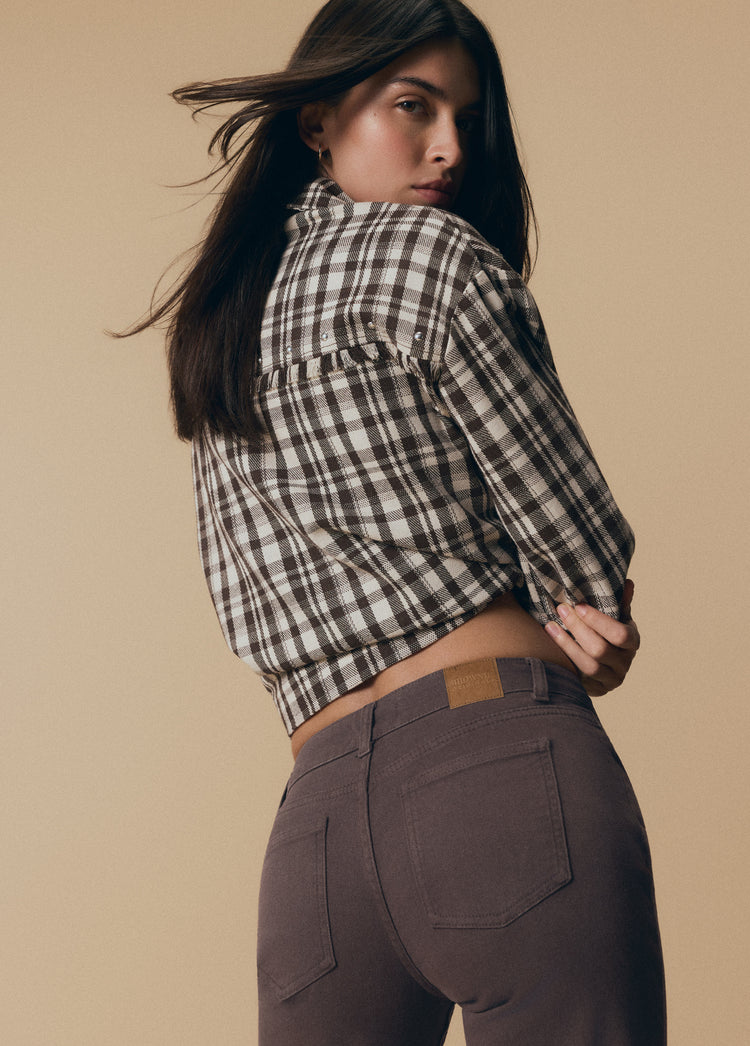 Chaqueta corta cuadros