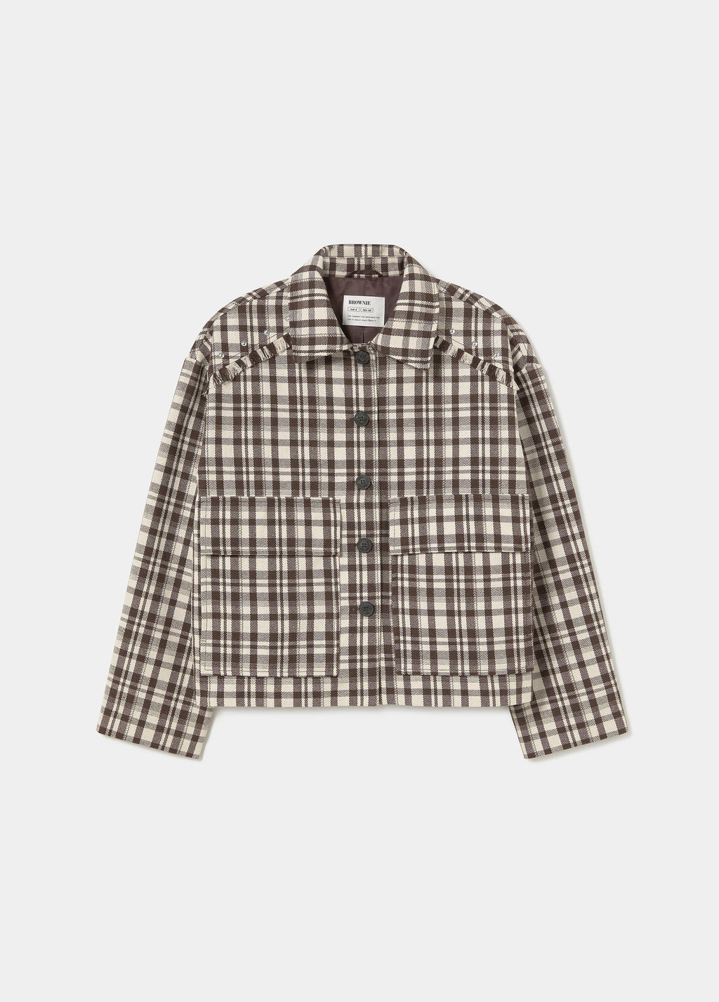 Kurze Jacke mit Karomuster