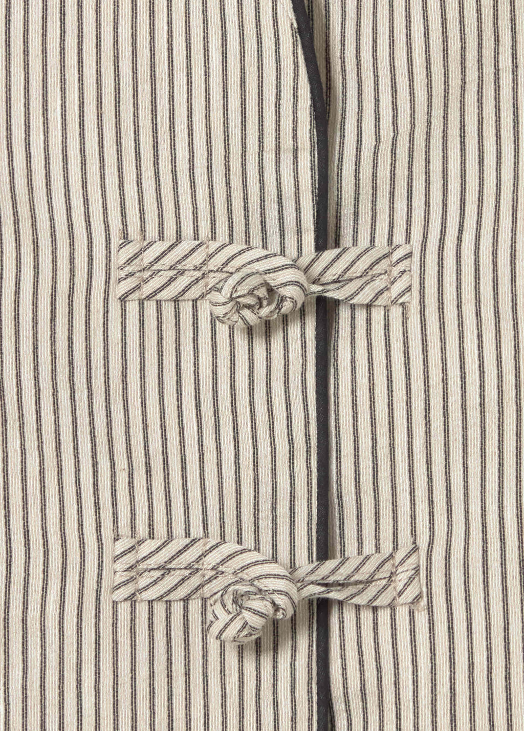 Mao collar striped jacket