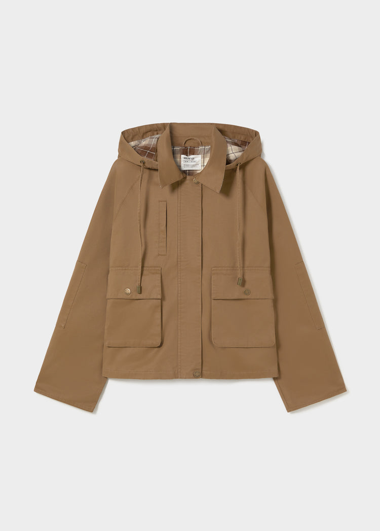 Chaqueta encerada capucha