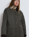 Veste cirée avec gilet en mouton