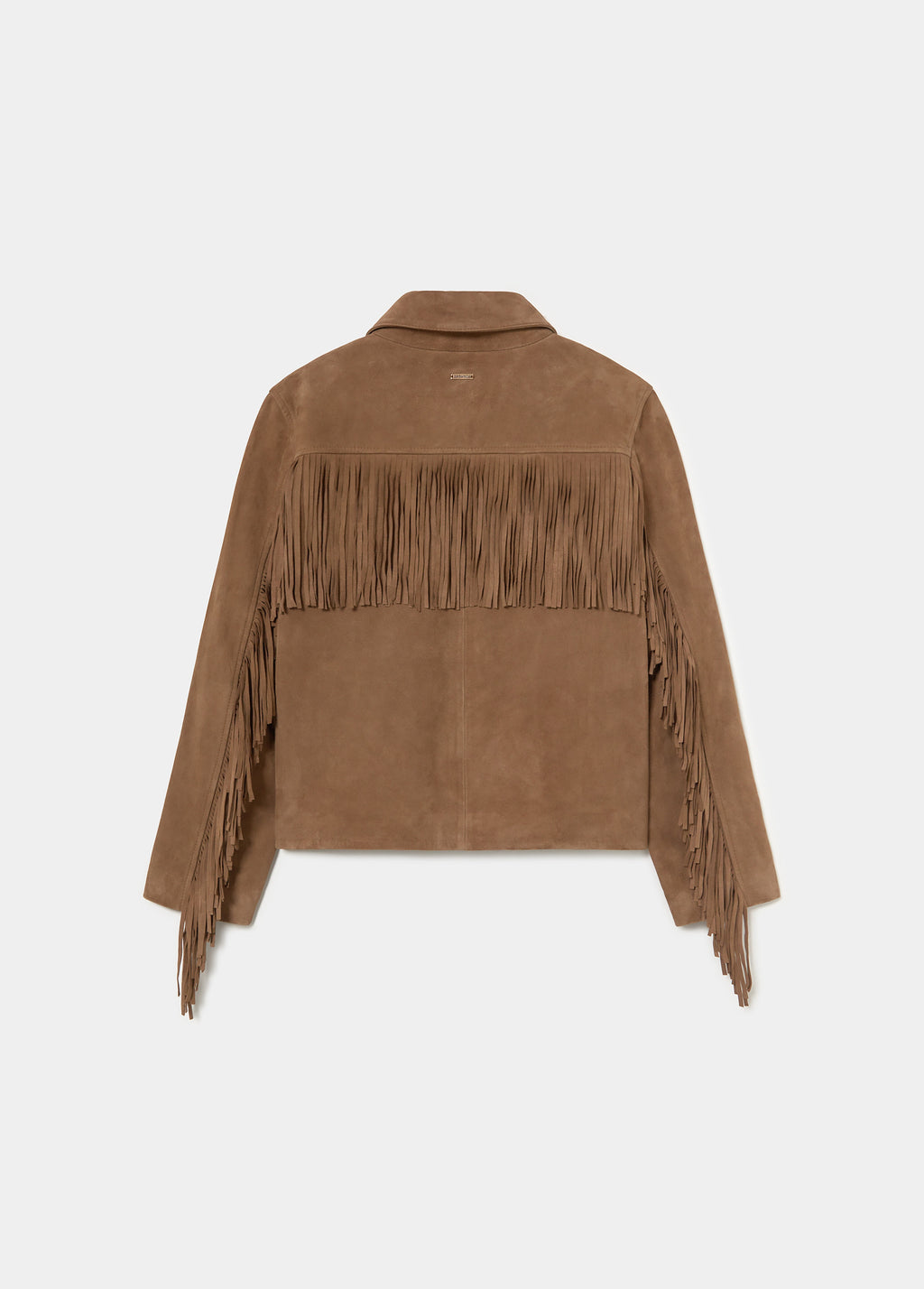 Wildlederjacke mit Fransen