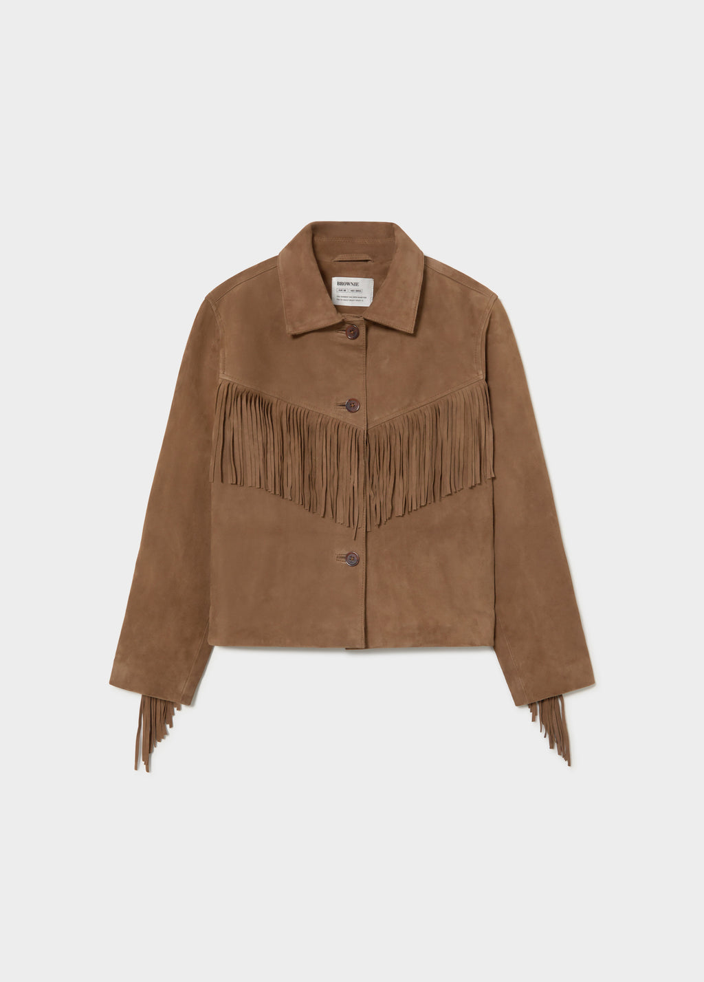 Wildlederjacke mit Fransen