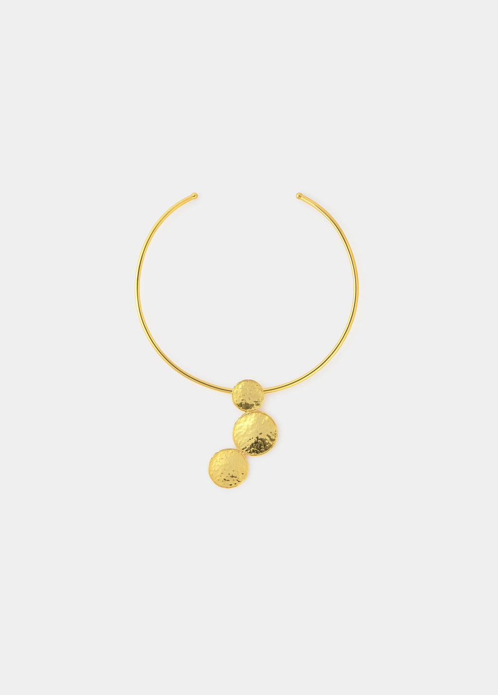 Choker rígido com peças redondas