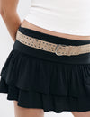 Ceinture en daim avec œillets