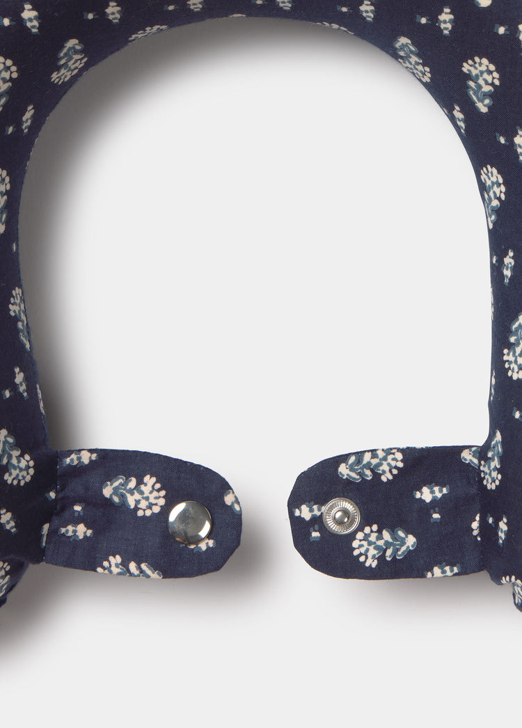 Indigo printed cervical pillow