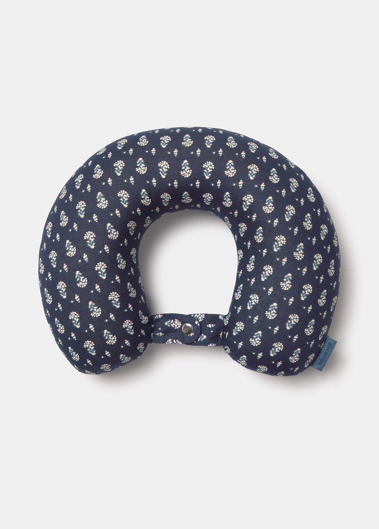 Indigo printed cervical pillow