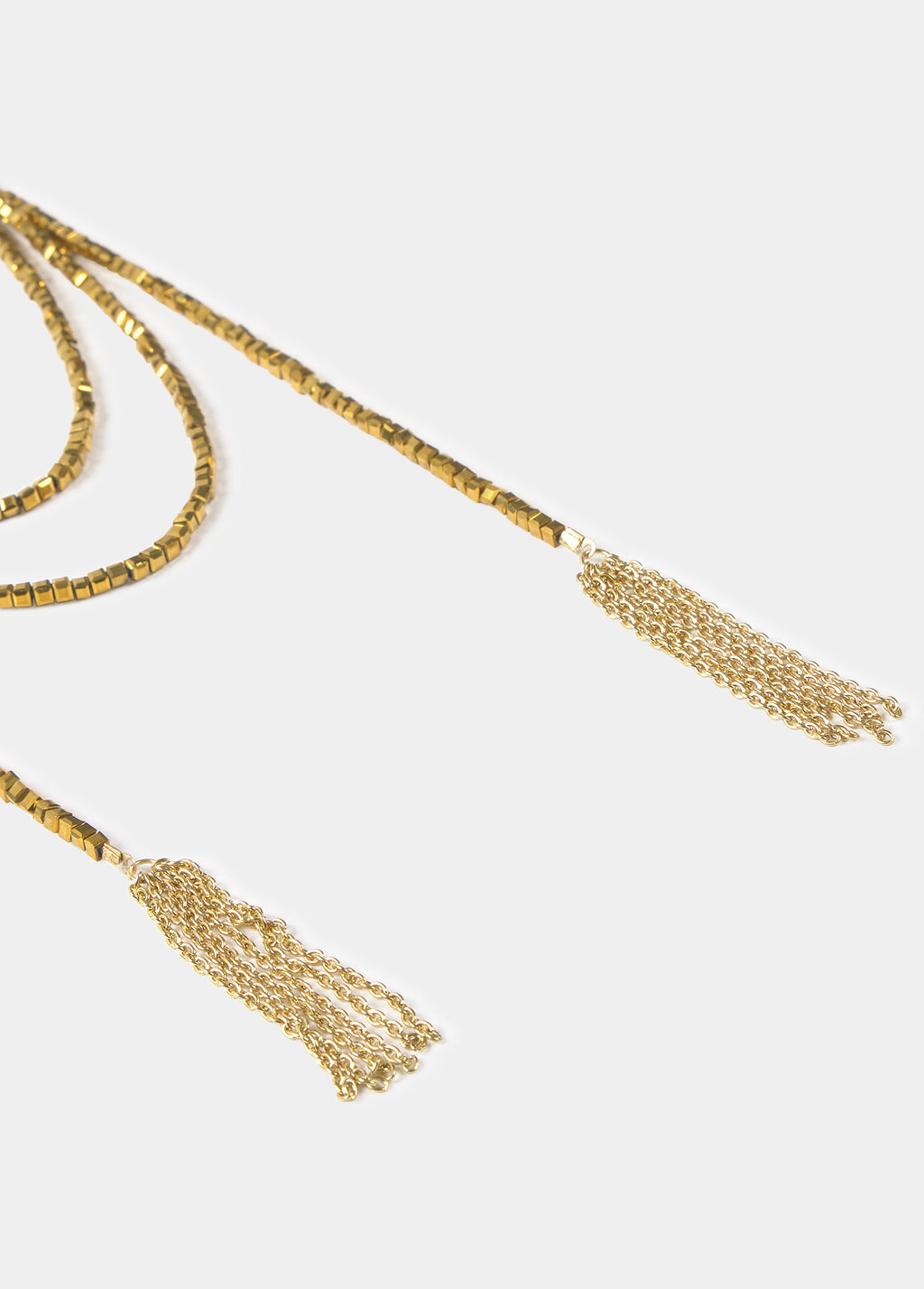 Beaded fringe necklace