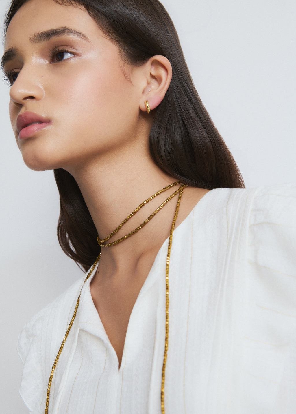 Beaded fringe necklace