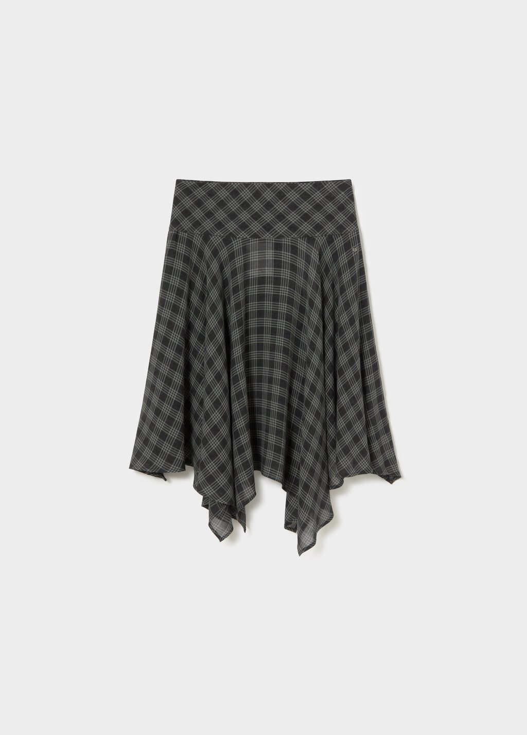 Jupe asymétrique à carreaux