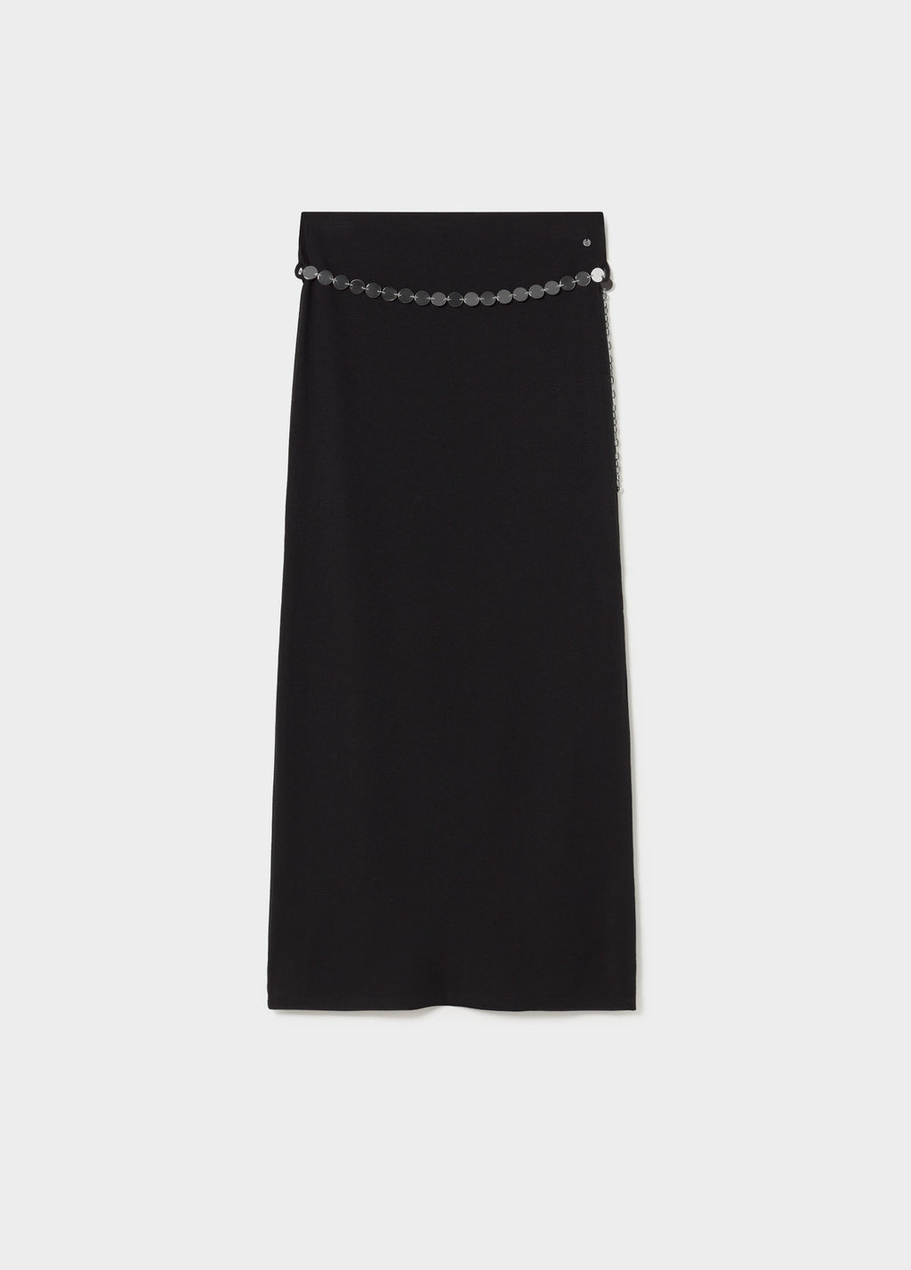 Jupe longue ceinture métallique
