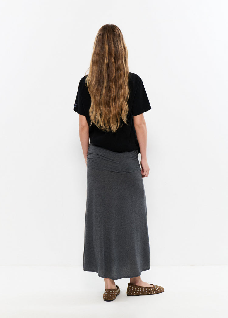 Draped midi skirt