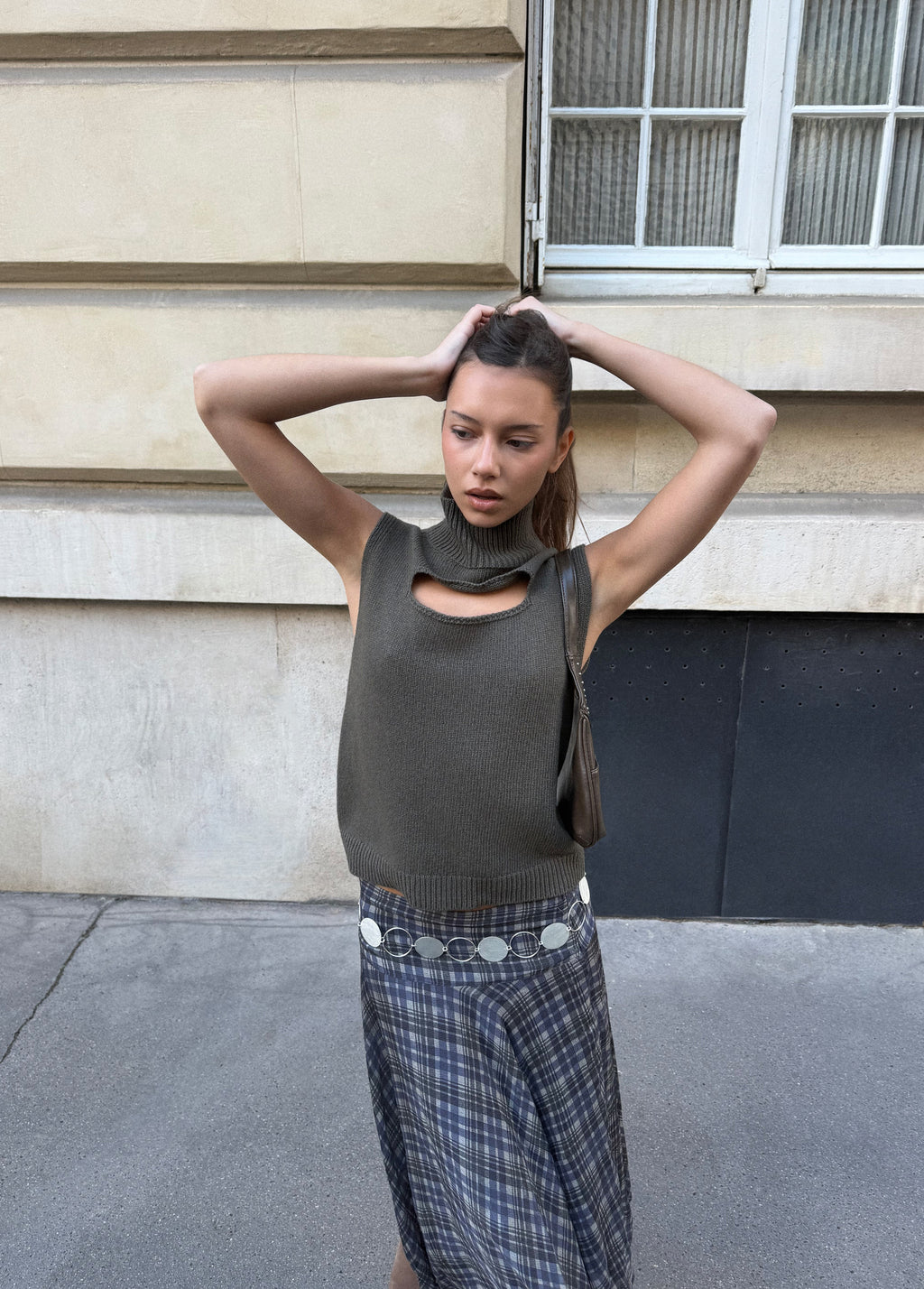 Falda midi estampada