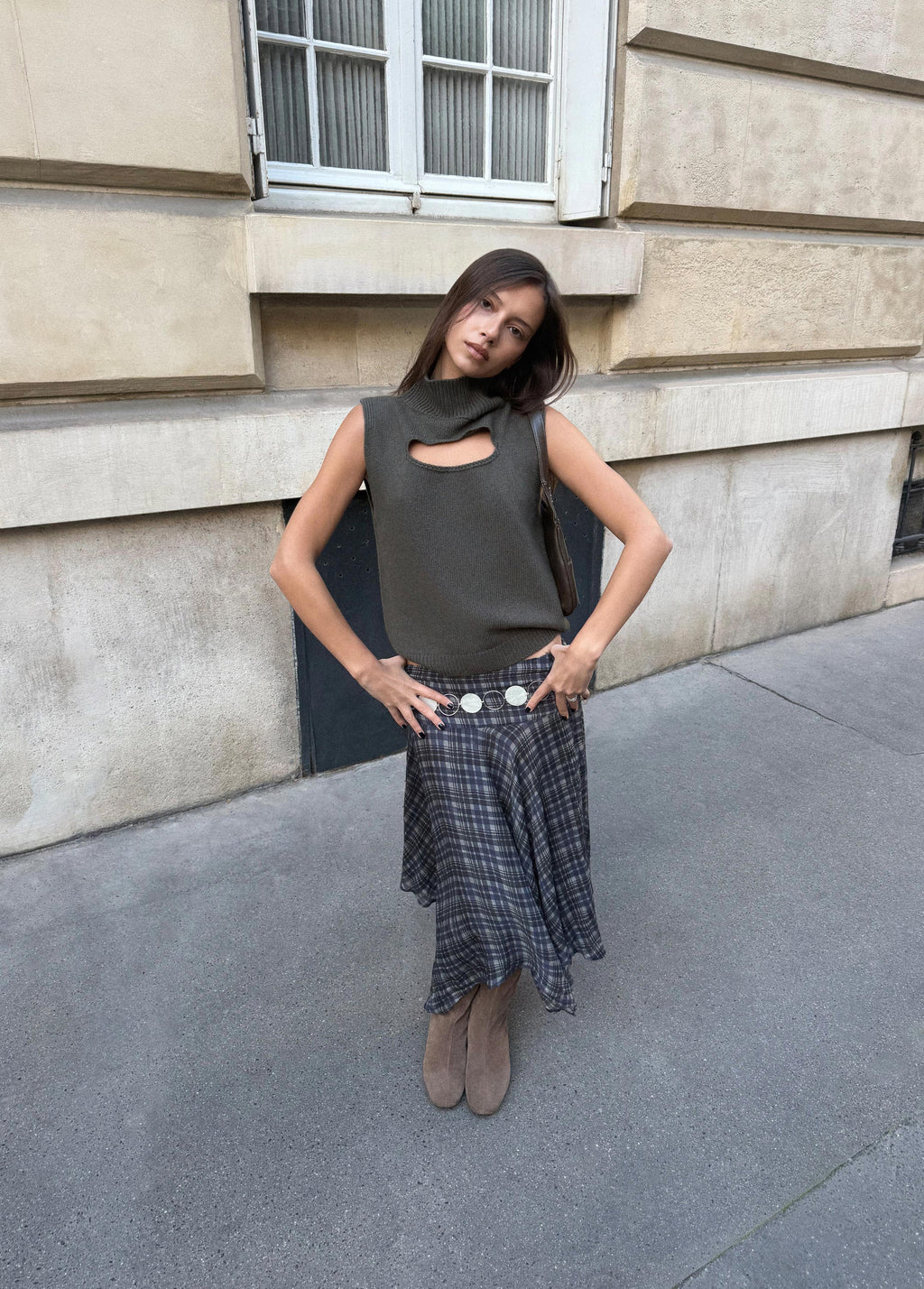 Falda midi estampada