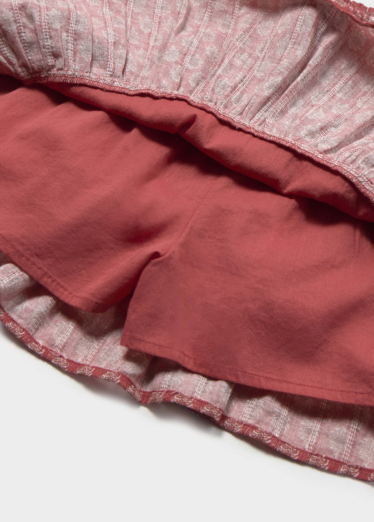 Printed ruffled skirt