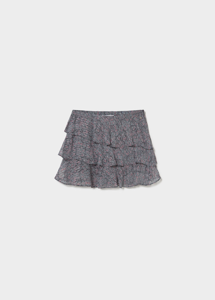 Falda volantes lurex