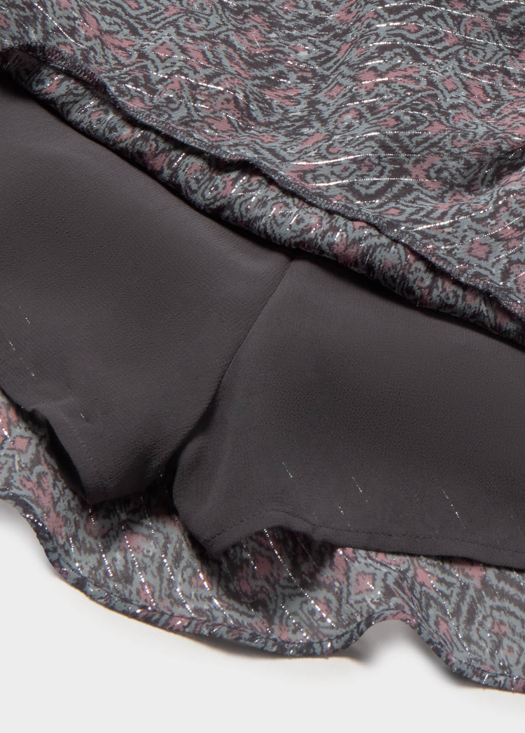 Falda volantes lurex