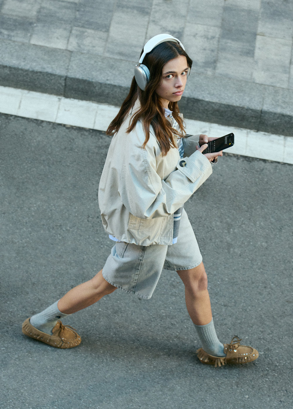 Puffed trench coat