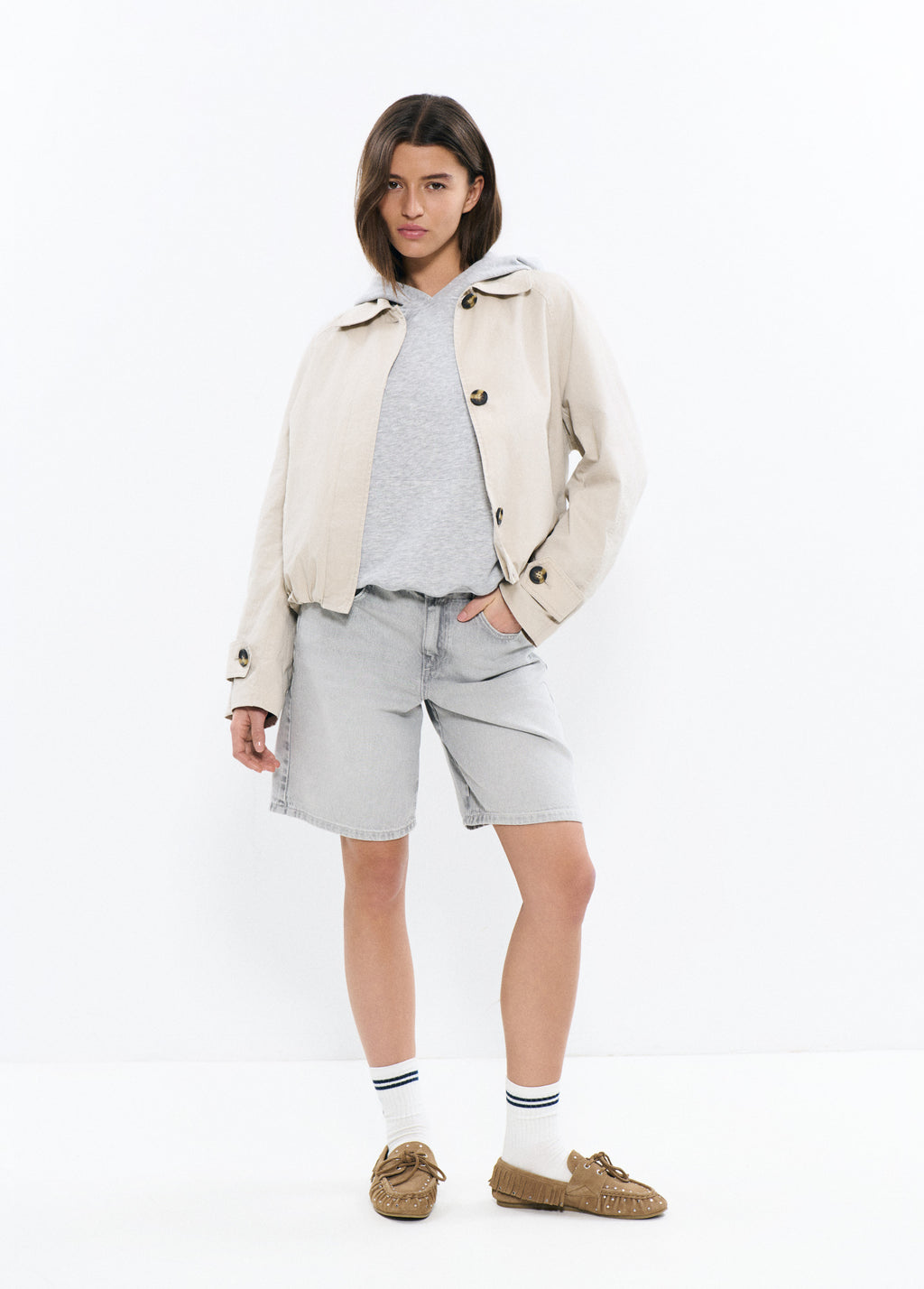 Gepolsterter Trenchcoat