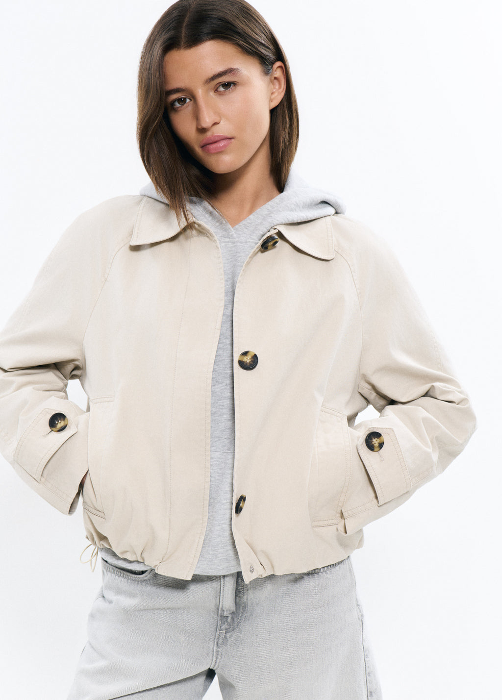 Gepolsterter Trenchcoat