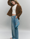 Jeans with side stripe