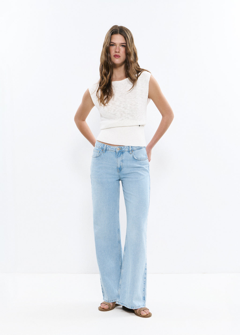 Jeans 5 poches patch étoile