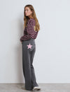 Jeans poche patch étoiles twill