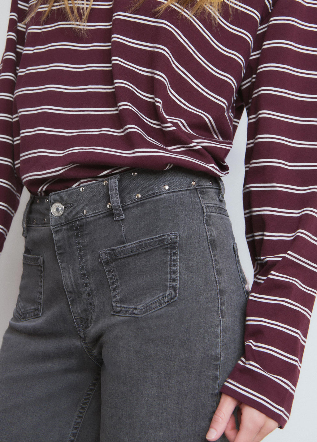 Jeans poche patch étoiles twill