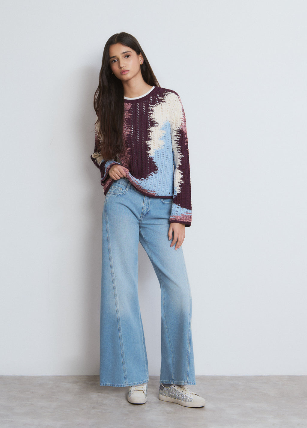 Flared Wing Jeans Culottes