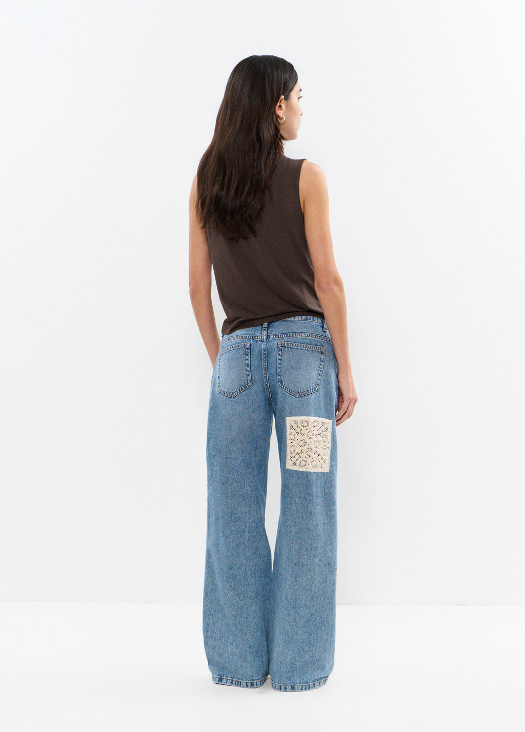 Jeans parches crochet