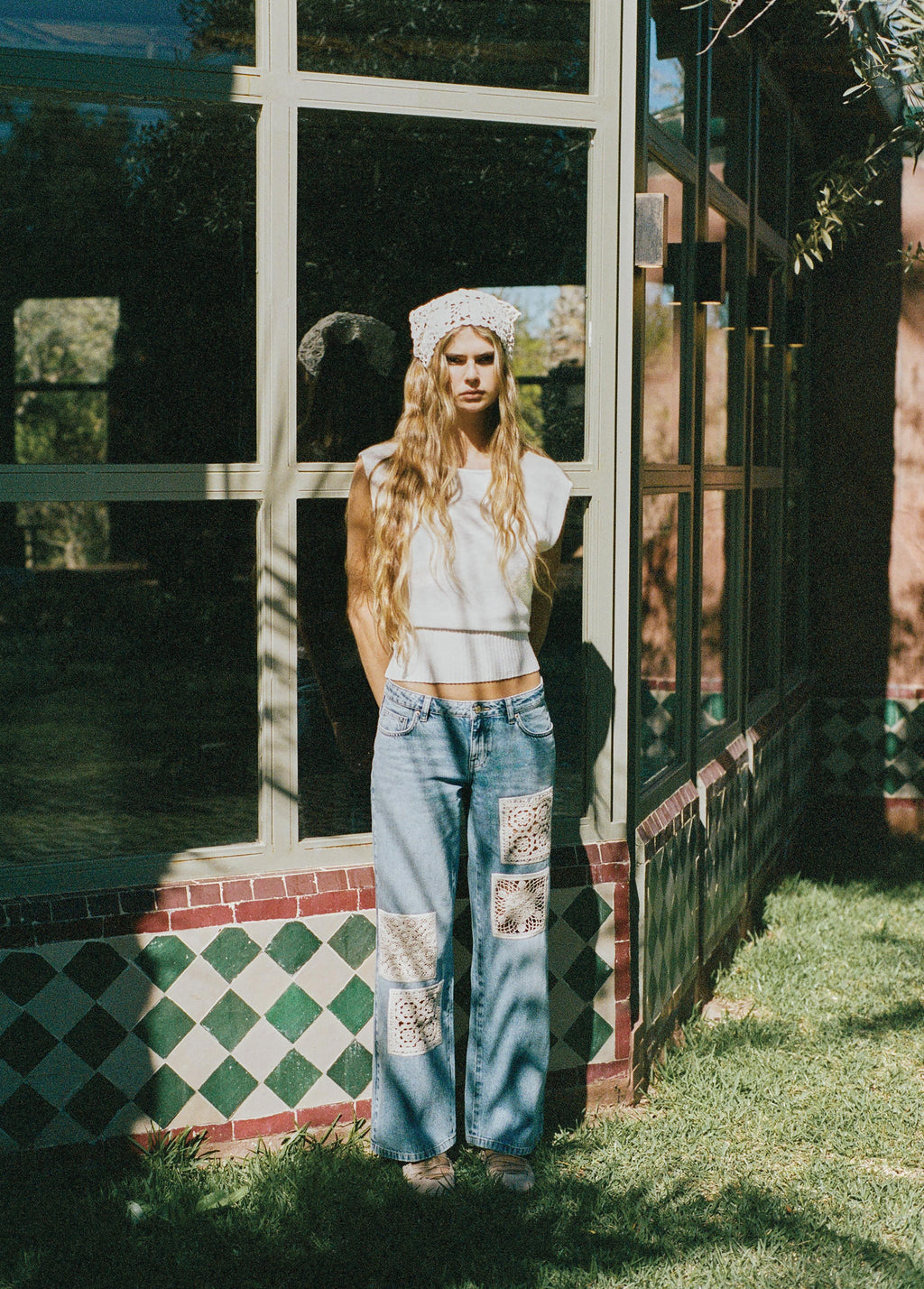 Jeans parches crochet
